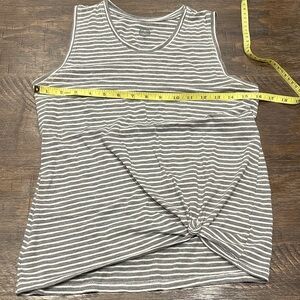 Striped Gray Sleeveless Top